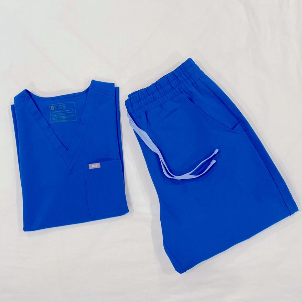 Figs Blue Scrub Set